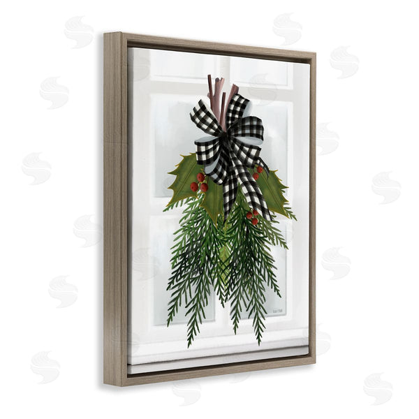 Stupell Industries House Fenway | Hanging Holly Botanicals Mistletoe Seasonal Winter Flowers Wall Art