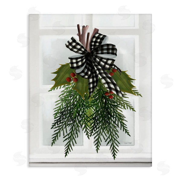 stupell industries House Fenway | Hanging Holly Botanicals Mistletoe Seasonal Winter Flowers Wall Art