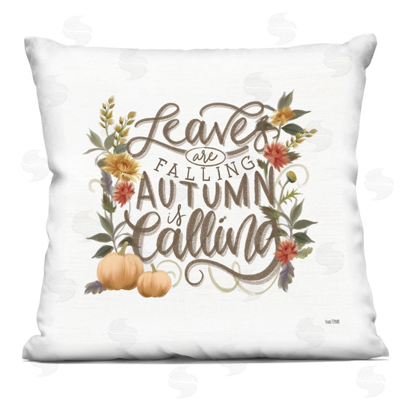 stupell industries House Fenway | Leaves Falling Autumn Calling Phrase Printed Throw Pillow