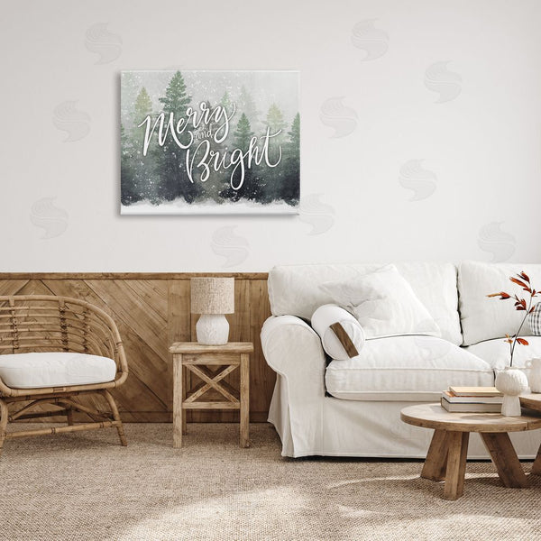 Stupell Industries House Fenway | Merry & Bright Scenic Niveous Winter Forest Landscape Wall Art