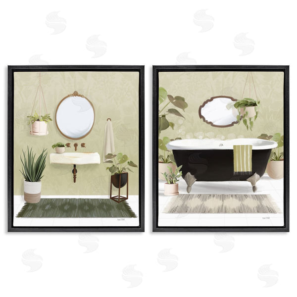Stupell Industries House Fenway | Modern Soothing Bathroom Views Wall Art