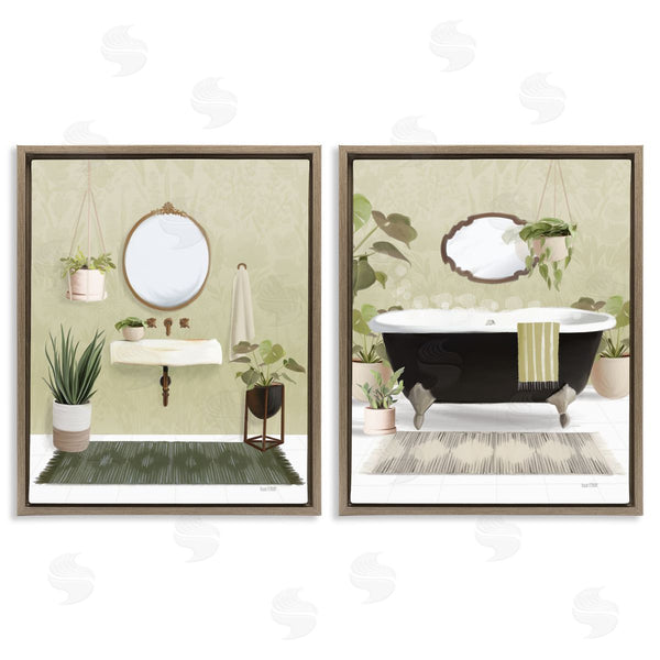 Stupell Industries House Fenway | Modern Soothing Bathroom Views Wall Art