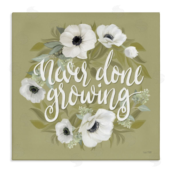 stupell industries House Fenway | Never Done Growing Spring Floral Sentiment White Poppies Wall Art