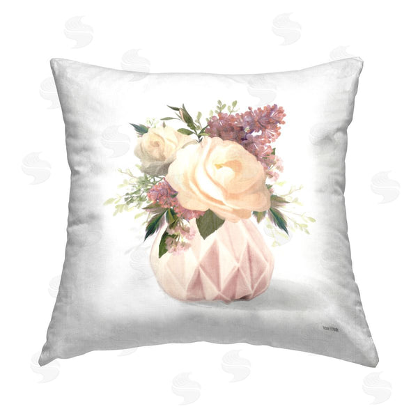 stupell industries House Fenway | Pink Flower Bouquet Printed Throw Pillow