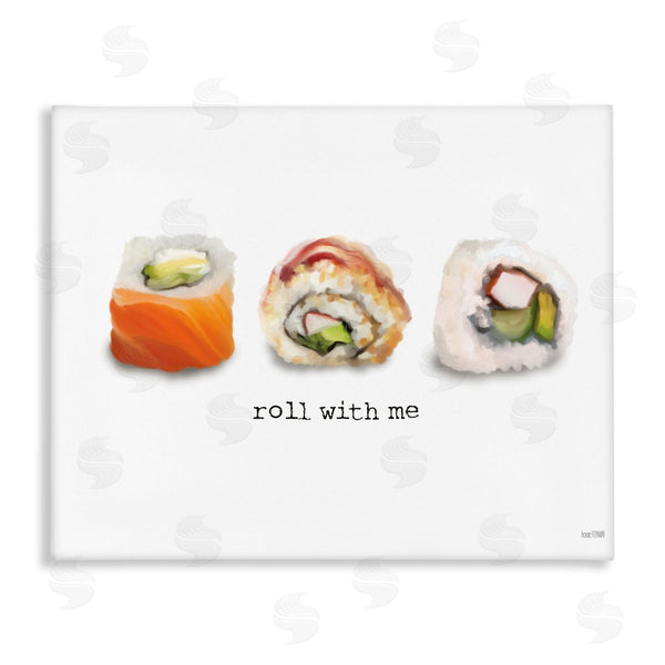 stupell industries House Fenway | Roll With Me Funny Phrase Maki Sushi Pun Wall Art