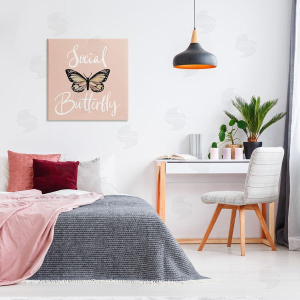 Stupell Industries House Fenway | Social Butterfly Phrase Wall Art