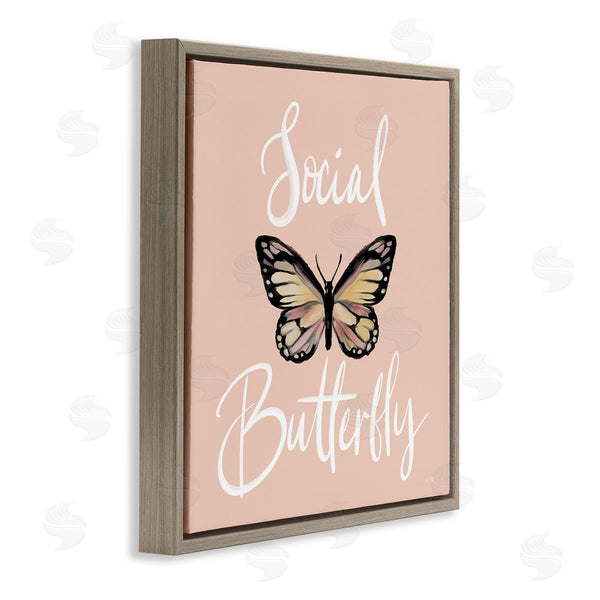 Stupell Industries House Fenway | Social Butterfly Phrase Wall Art