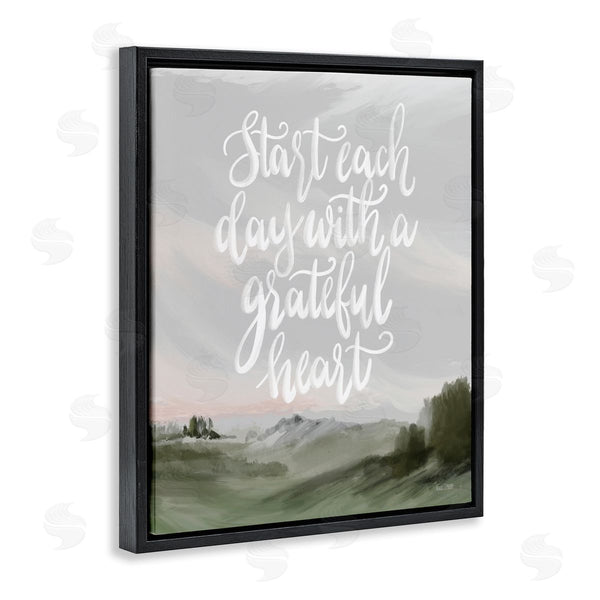 Stupell Industries House Fenway | Start Day With Grateful Heart Countryside Landscape Painting Wall Art