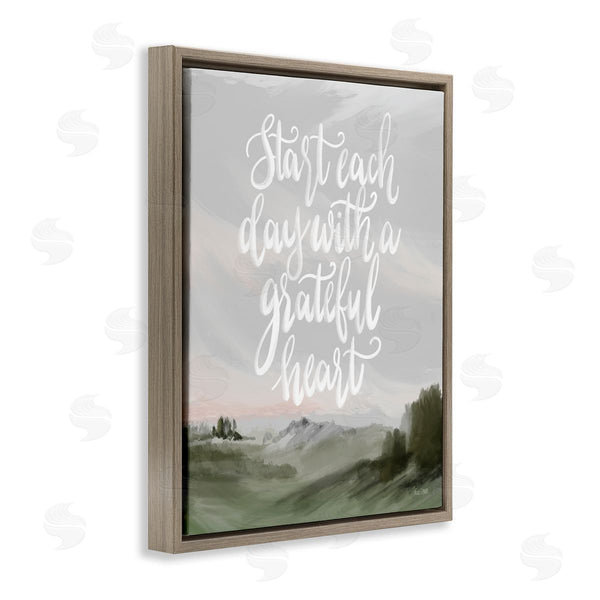 Stupell Industries House Fenway | Start Day With Grateful Heart Countryside Landscape Painting Wall Art