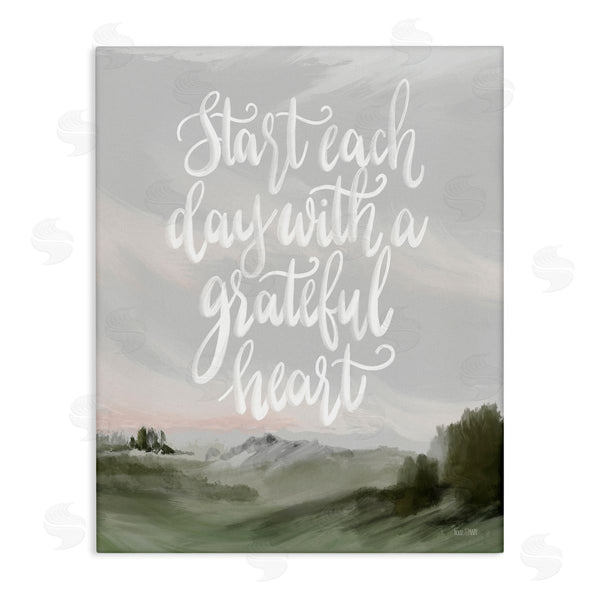stupell industries House Fenway | Start Day with Grateful Heart Countryside Landscape Painting Wall Art
