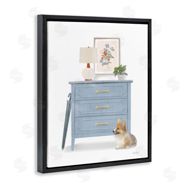 Stupell Industries House Fenway | Traditional Chic Wardrobe Still Life Pet Corgi Dog Wall Art