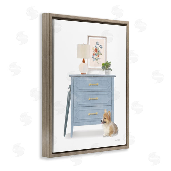 Stupell Industries House Fenway | Traditional Chic Wardrobe Still Life Pet Corgi Dog Wall Art