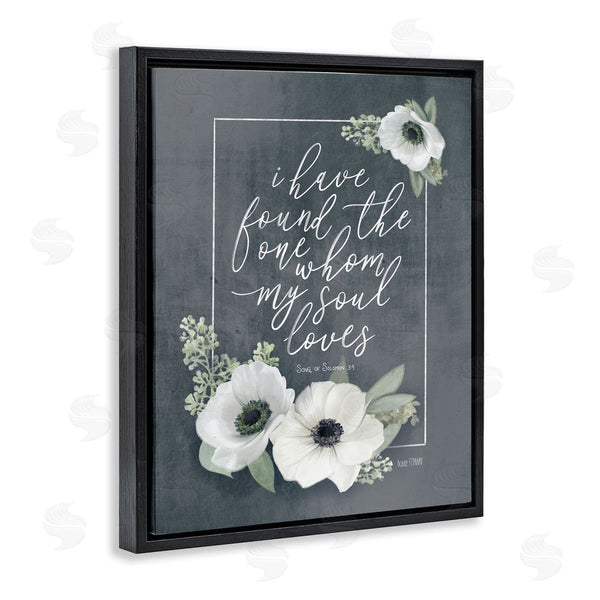 Stupell Industries House Fenway | Whom My Soul Loves 3:4 Rustic White Poppy Florals Wall Art