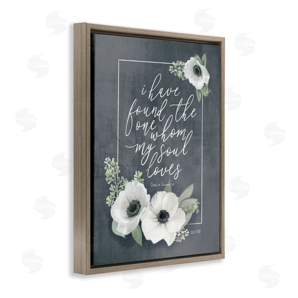 Stupell Industries House Fenway | Whom My Soul Loves 3:4 Rustic White Poppy Florals Wall Art