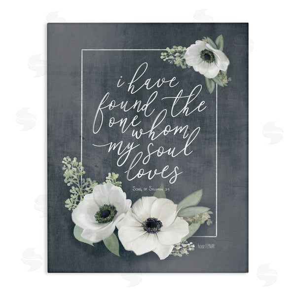 stupell industries House Fenway | Whom My Soul Loves 3:4 Rustic White Poppy Florals Wall Art
