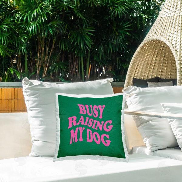 Stupell Industries House Of Lulu | Busy Raising My Dog Phrase Printed Throw Pillow