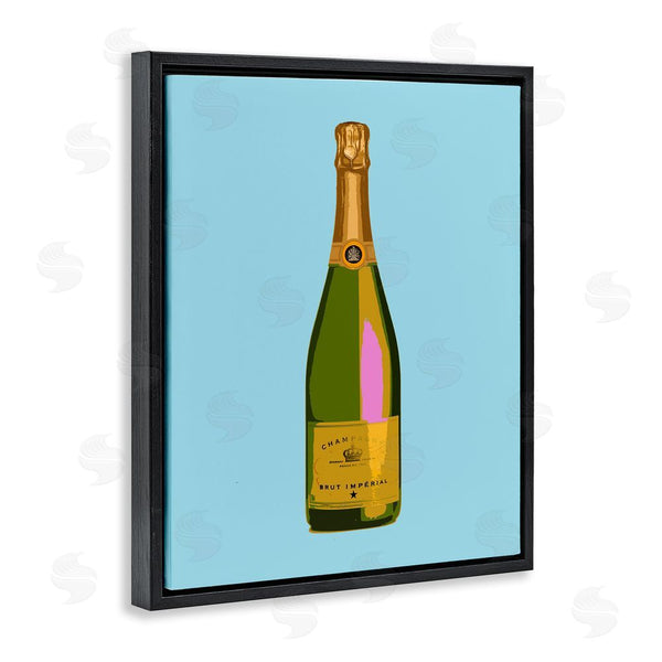 Stupell Industries House Of Lulu | Champagne Bottle On Blue Wall Art