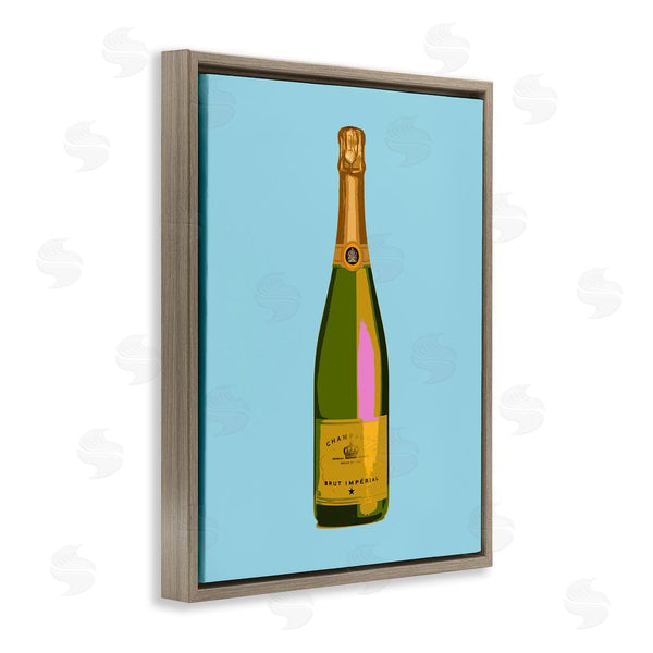 Stupell Industries House Of Lulu | Champagne Bottle On Blue Wall Art
