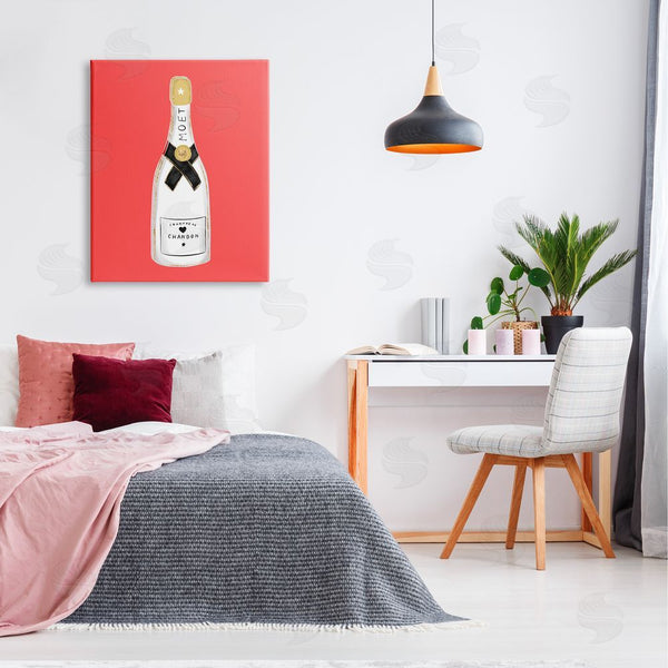 Stupell Industries House Of Lulu | Champagne On Red Wall Art