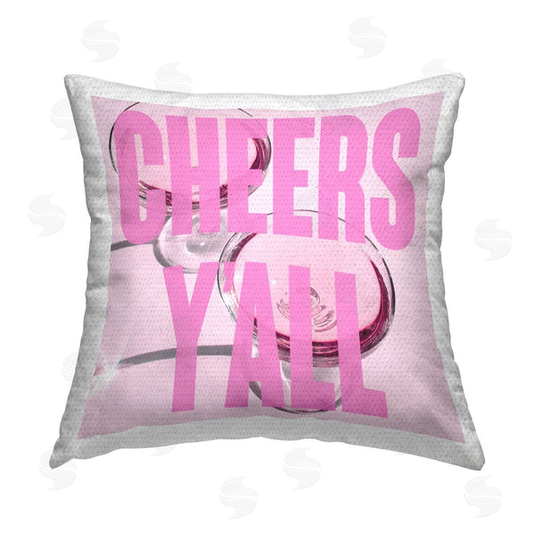 Stupell Industries House Of Lulu | Cheers Y'all Pink Glam Printed Throw Pillow