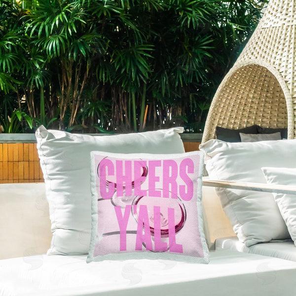 Stupell Industries House Of Lulu | Cheers Y'all Pink Glam Printed Throw Pillow
