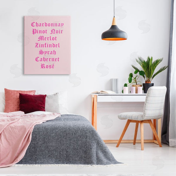 Stupell Industries House Of Lulu | Chic Pink Wine List Wall Art