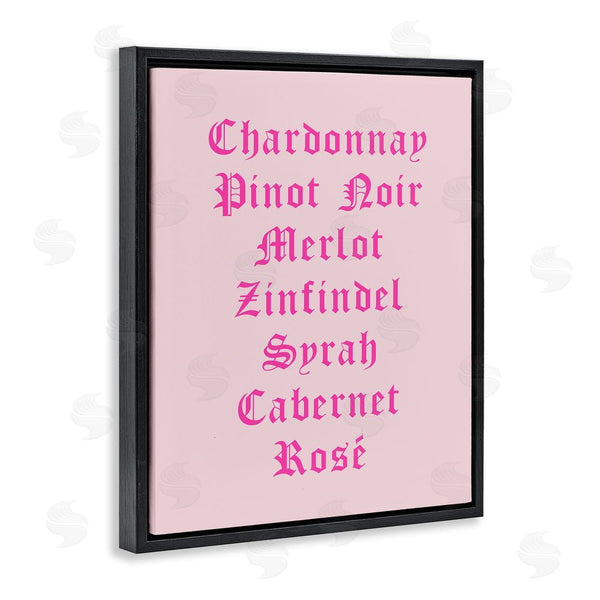 Stupell Industries House Of Lulu | Chic Pink Wine List Wall Art
