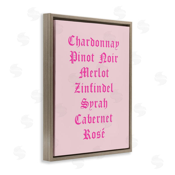 Stupell Industries House Of Lulu | Chic Pink Wine List Wall Art
