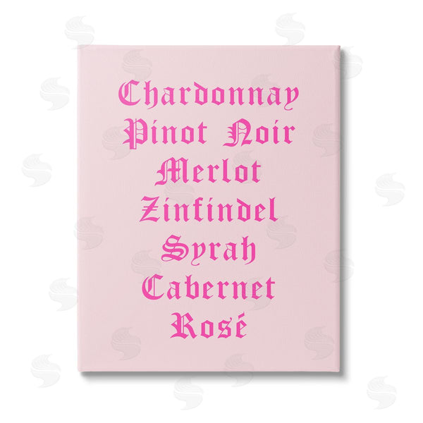 stupell industries House of Lulu | Chic Pink Wine List Wall Art
