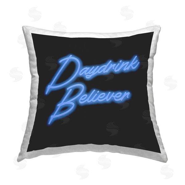 stupell industries House of Lulu | Daydrink Believer Neon Printed Throw Pillow