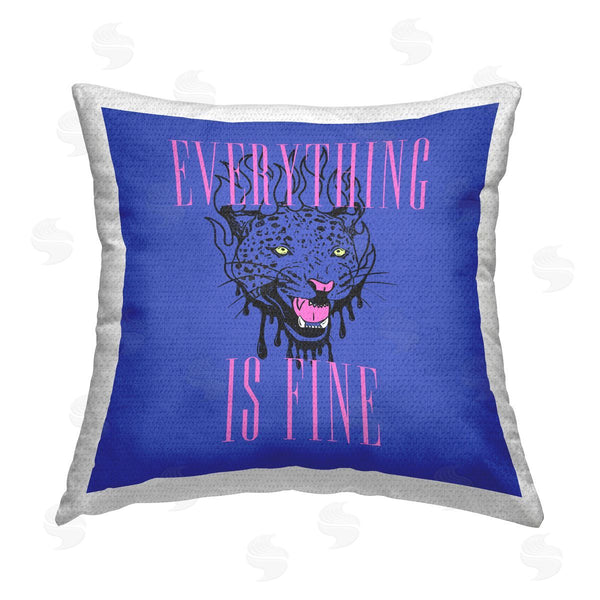 Stupell Industries House Of Lulu | Everything Is Fine Leopard Printed Throw Pillow