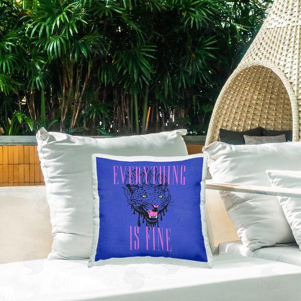 Stupell Industries House Of Lulu | Everything Is Fine Leopard Printed Throw Pillow