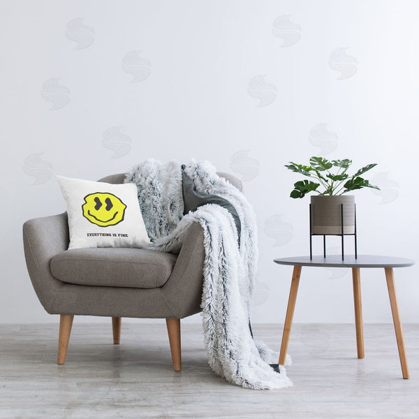 Stupell Industries House Of Lulu | Everything Is Fine Smiley Printed Throw Pillow