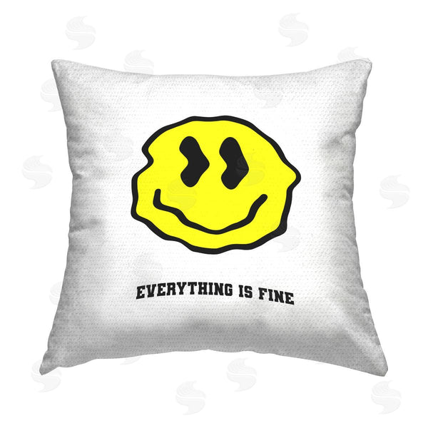 Stupell Industries House Of Lulu | Everything Is Fine Smiley Printed Throw Pillow