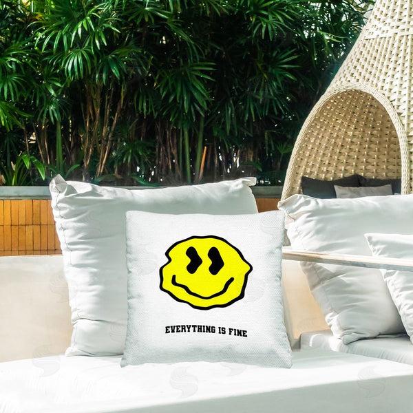 Stupell Industries House Of Lulu | Everything Is Fine Smiley Printed Throw Pillow