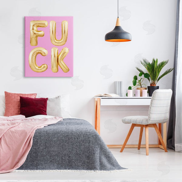 Stupell Industries House Of Lulu | F*ck Gold & Pink Letters Wall Art