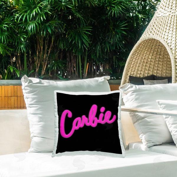 Stupell Industries House Of Lulu | Funny Carbie On Black Printed Throw Pillow