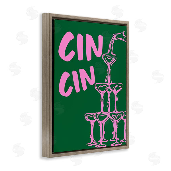 Stupell Industries House Of Lulu | Green & Pink Cin Cin