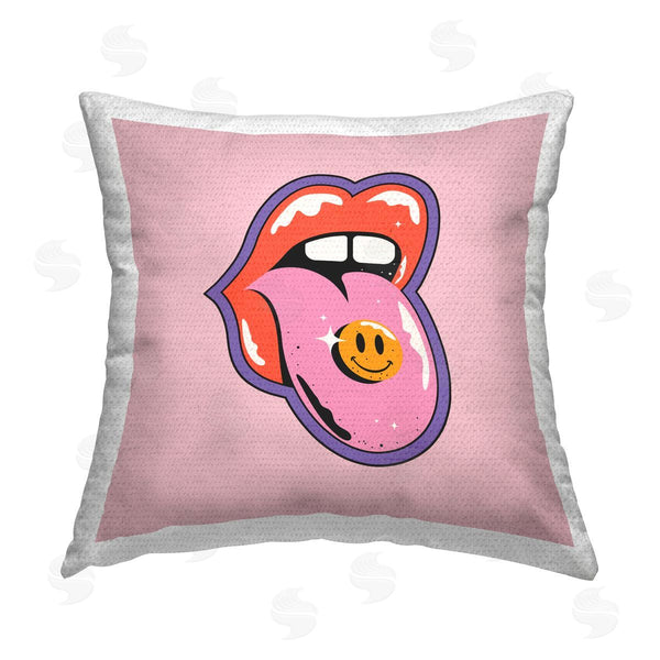 Stupell Industries House Of Lulu | Lips & Tongue Music Symbol Printed Throw Pillow