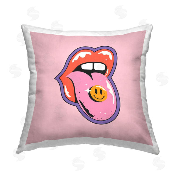 stupell industries House of Lulu | Lips & Tongue Music Symbol Printed Throw Pillow