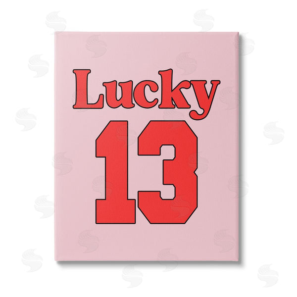 stupell industries House of Lulu | Lucky 13 Varsity Text Wall Art