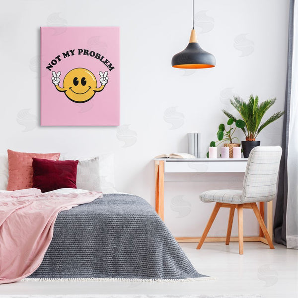 Stupell Industries House Of Lulu | Not My Problem Retro Smiley Wall Art
