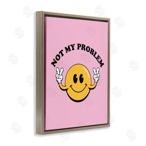 Stupell Industries House Of Lulu | Not My Problem Retro Smiley Wall Art