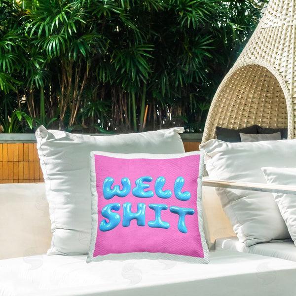 Stupell Industries House Of Lulu | Pink & Blue Well Sh*t Printed Throw Pillow