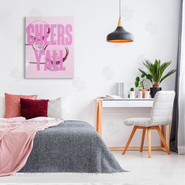 Stupell Industries House Of Lulu | Pink Cheers Y'all Phrase Wall Art