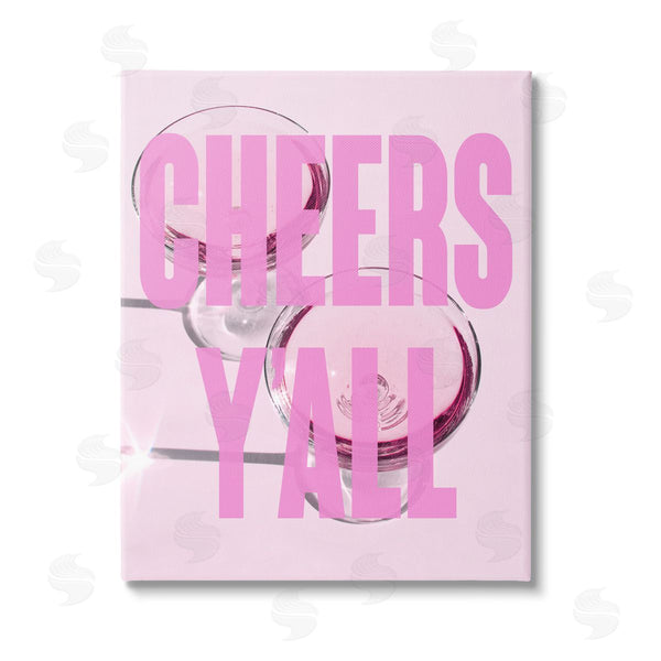 stupell industries House of Lulu | Pink Cheers Y'all Phrase Wall Art