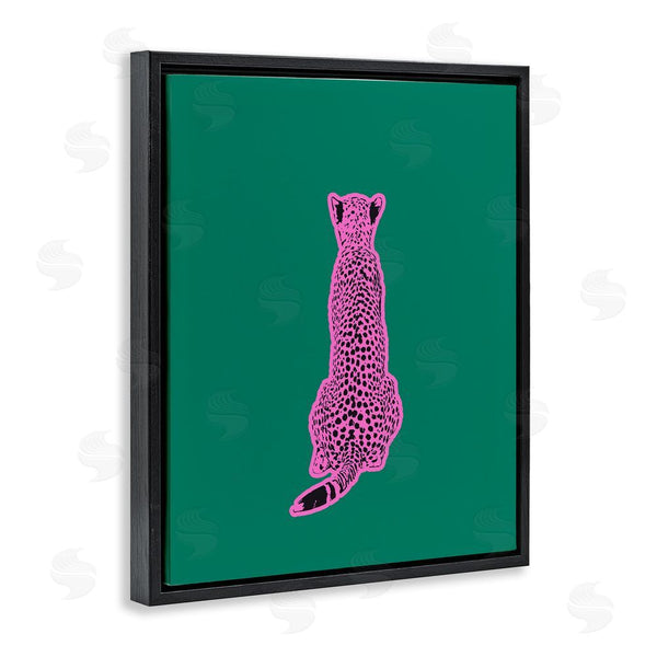 Stupell Industries House Of Lulu | Pink Cheetah On Green Wall Art
