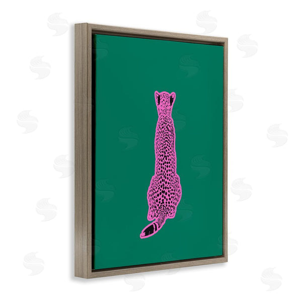 Stupell Industries House Of Lulu | Pink Cheetah On Green Wall Art