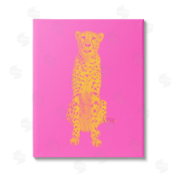 stupell industries House of Lulu | Pop Pink & Yellow Leopard Wall Art