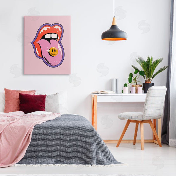 Stupell Industries House Of Lulu | Retro Lips With Smiley Wall Art